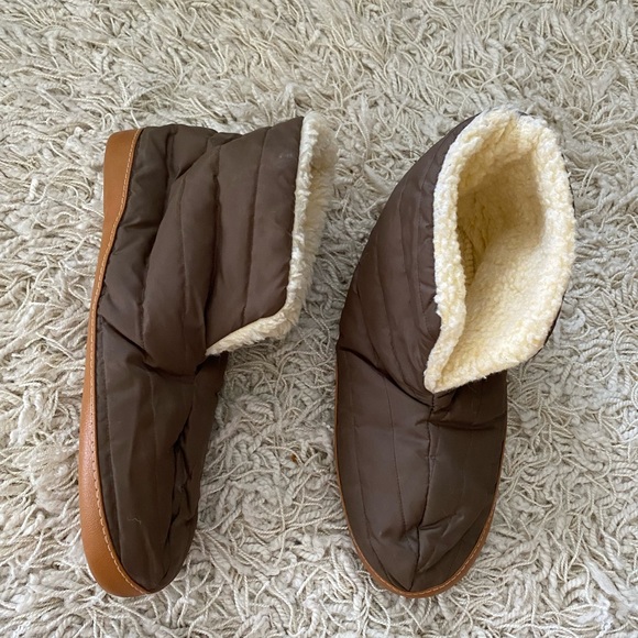 Vintage Quilted Nylon Warm Up Bootie Slipper, men’s size 11 - Picture 6 of 6